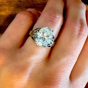 Vintage CZ sterling silver ring